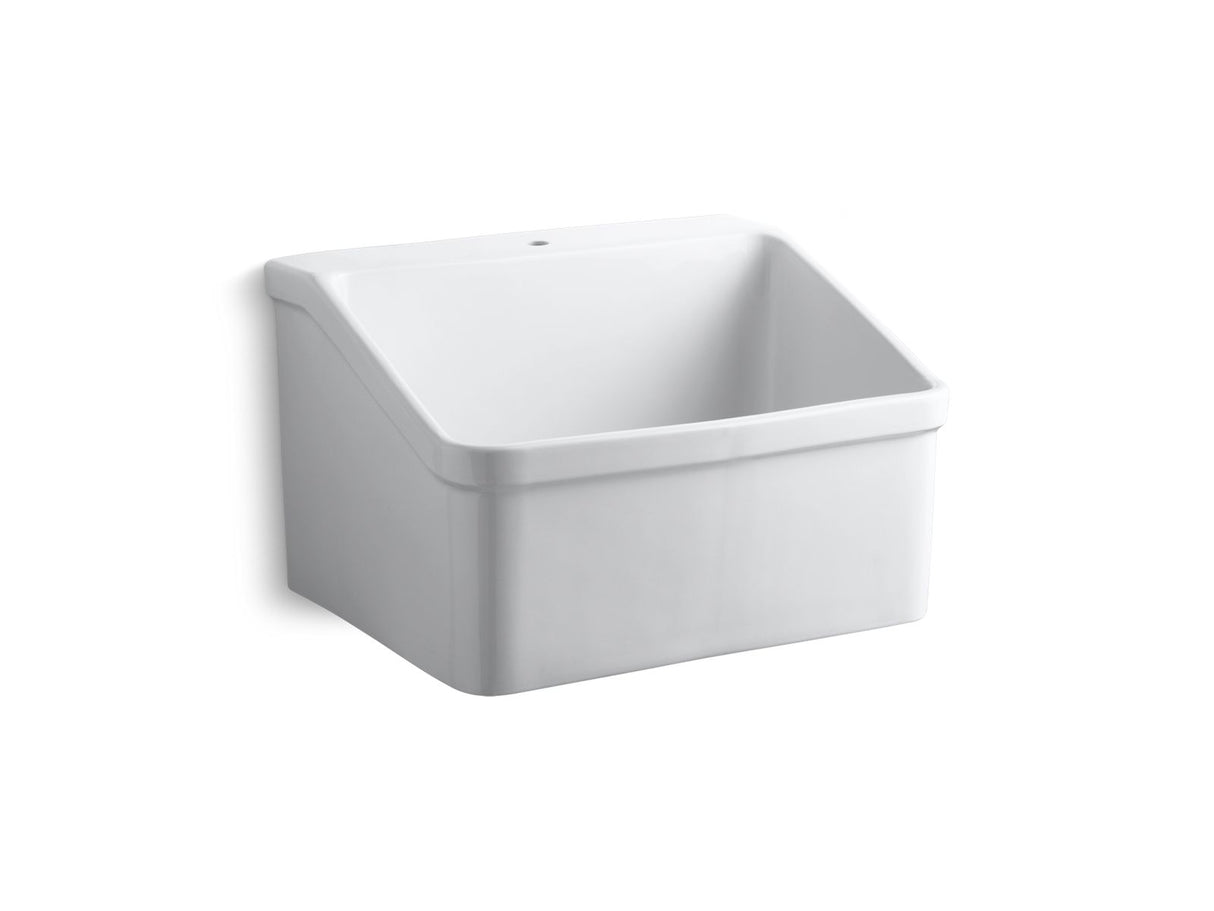 Hollister™ 28" x 22" bracket-mount utility sink with single faucet hole