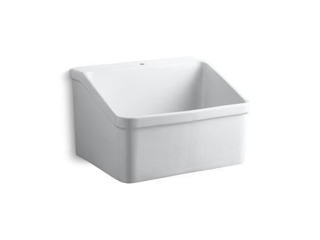 Hollister™ 28" x 22" bracket-mount utility sink with single faucet hole