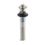 Bathroom sink drain with overflow and non-removable metal stopper