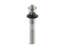 Bathroom sink drain with overflow and non-removable metal stopper