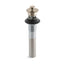 Bathroom sink drain with overflow and non-removable metal stopper