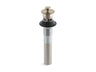 Bathroom sink drain with overflow and non-removable metal stopper