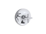 Purist® Rite-Temp® valve trim with push-button diverter and cross handle
