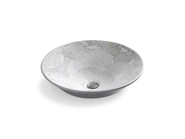 Empress Bouquet™ Conical Bell® 16-1/4" round vessel bathroom sink, no overflow