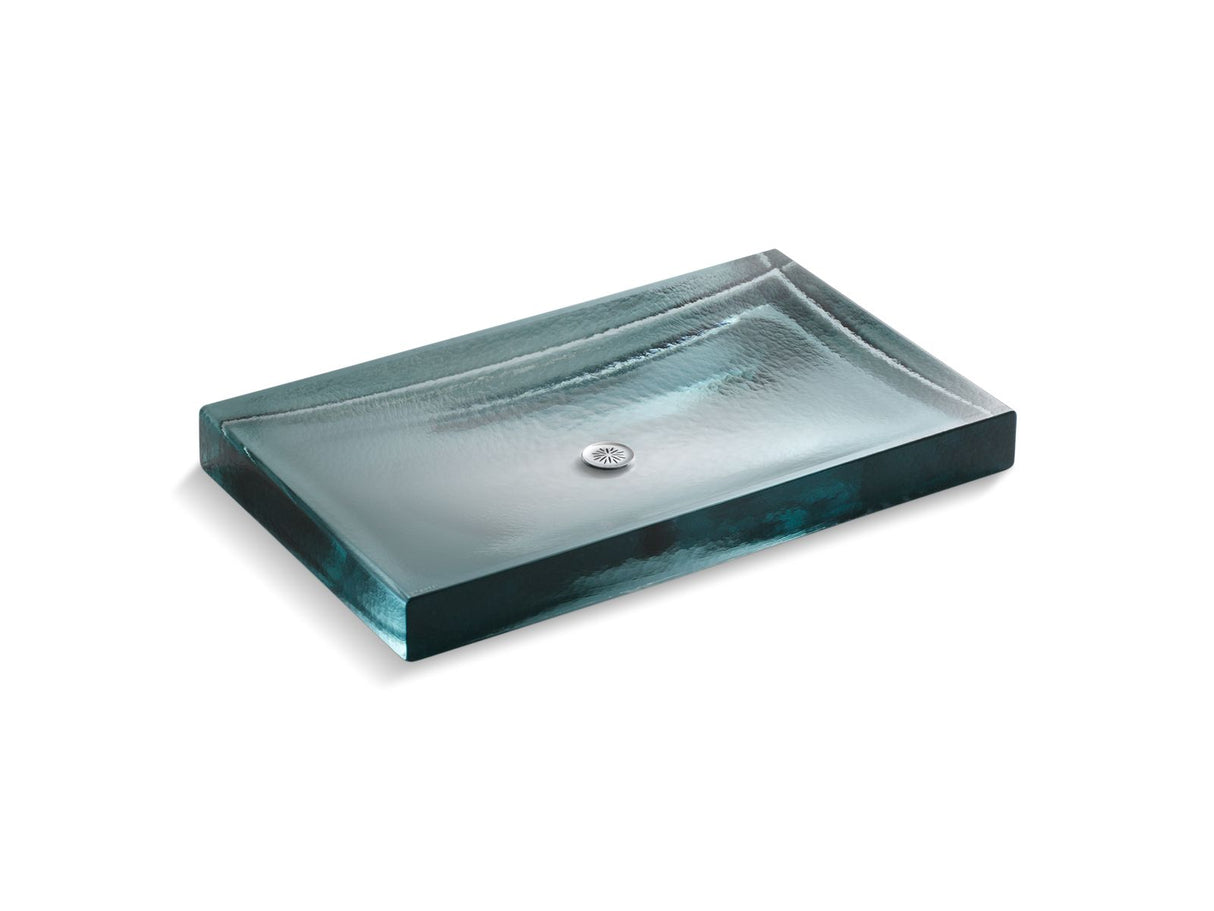 Antilia® 28-3/4" rectangular vessel bathroom sink, no overflow