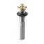 Bathroom sink drain with overflow and non-removable metal stopper