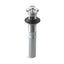 Bathroom sink drain with overflow and non-removable metal stopper