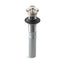 Bathroom sink drain with overflow and non-removable metal stopper
