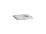 Kathryn® 24" x 22" marble console tabletop with 8" widespread faucet holes and cut for K-2205-G/K-2210-G undermount bathroom sink