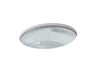 Whist® 19" oval undermount bathroom sink, no overflow