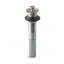 Bathroom sink drain with non-removable metal stopper and without overflow