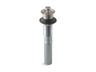 Bathroom sink drain with non-removable metal stopper and without overflow