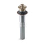Bathroom sink drain with non-removable metal stopper and without overflow