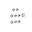 Flexjet® Whirlpool trim kit with eight jets