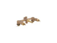 Widespread 1/2" ceramic in-wall three-handle valve system with integral diverter and 8" centers