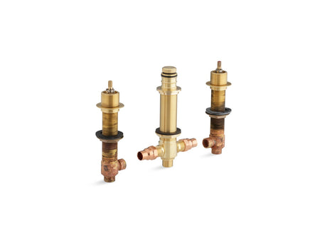 1/2" ceramic high-flow valve system with diverter for finished-deck or rim-mount installation only