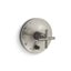 Purist® Rite-Temp® valve trim with push-button diverter and cross handle