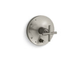 Purist® Rite-Temp® valve trim with push-button diverter and cross handle
