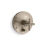Purist® Rite-Temp® valve trim with push-button diverter and cross handle