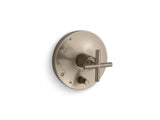 Purist® Rite-Temp® valve trim with push-button diverter and cross handle