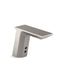 Geometric Touchless single-hole lavatory faucet with Insight™ sensor technology and temperature mixer, DC-powered, 0.5 gpm