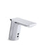 Geometric Touchless single-hole lavatory faucet with Insight™ sensor technology and temperature mixer, AC-powered, 0.5 gpm