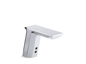 Geometric Touchless single-hole lavatory faucet with Insight™ sensor technology and temperature mixer, AC-powered, 0.5 gpm
