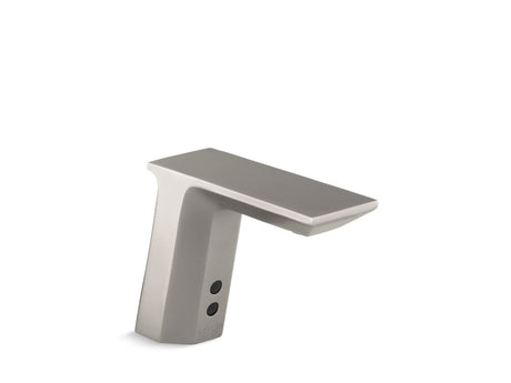 Geometric Touchless single-hole lavatory faucet with Insight™ sensor technology and temperature mixer, AC-powered, 0.5 gpm