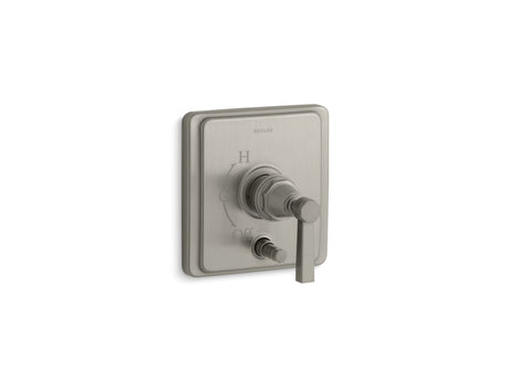 Pinstripe® Rite-Temp® valve trim with push-button diverter and lever handle