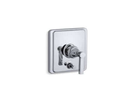 Pinstripe® Rite-Temp® valve trim with push-button diverter and lever handle