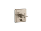 Pinstripe® Rite-Temp® valve trim with push-button diverter and cross handle