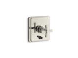 Pinstripe® Rite-Temp® valve trim with push-button diverter and cross handle