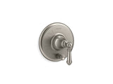 Artifacts® Rite-Temp® valve trim with push-button diverter and lever handle