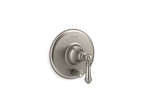 Artifacts® Rite-Temp® valve trim with push-button diverter and lever handle