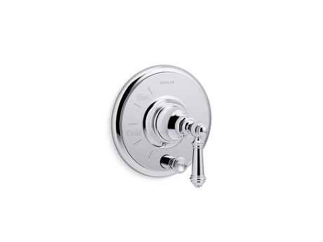Artifacts® Rite-Temp® valve trim with push-button diverter and lever handle