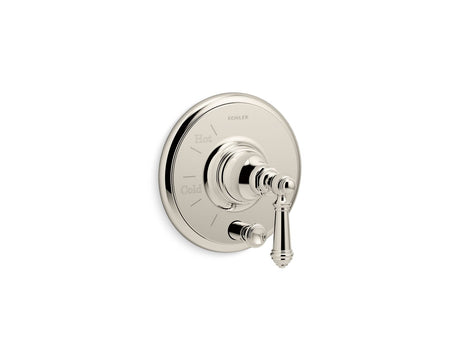 Artifacts® Rite-Temp® valve trim with push-button diverter and lever handle