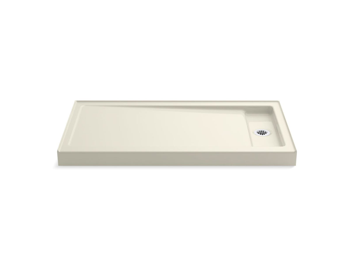 Bellwether® 60" x 32" alcove shower base, right offset drain