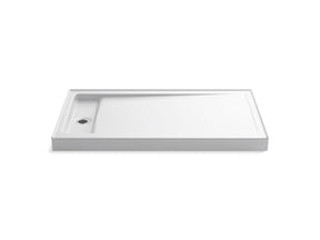 Bellwether® 60" x 34" alcove shower base, left drain