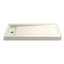 Bellwether® 60" x 34" alcove shower base, left drain