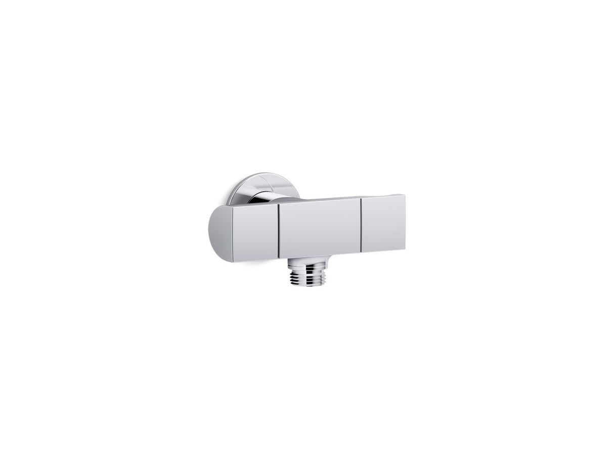 Exhale® Wall-mount handshower holder with supply elbow and volume control