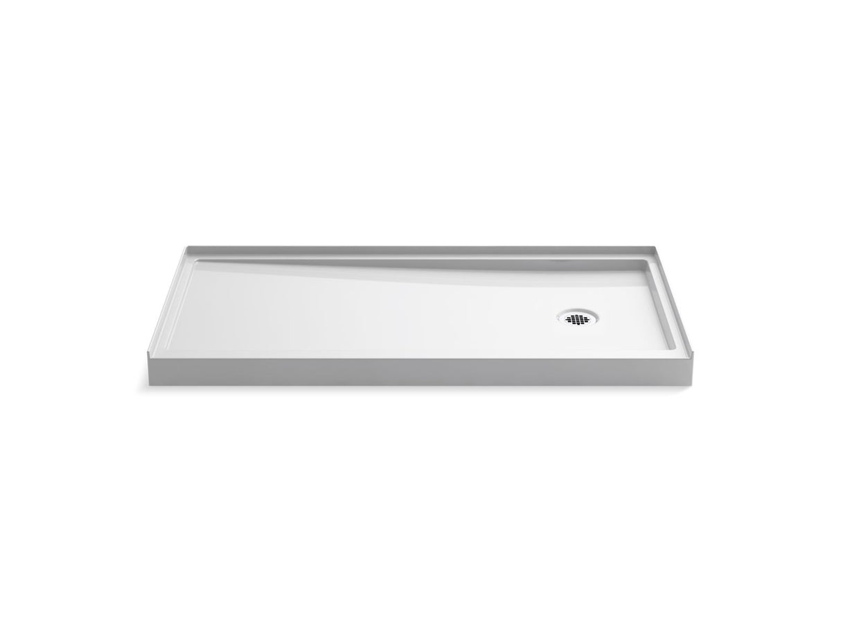 Rely® 60" x 30" alcove shower base, right drain