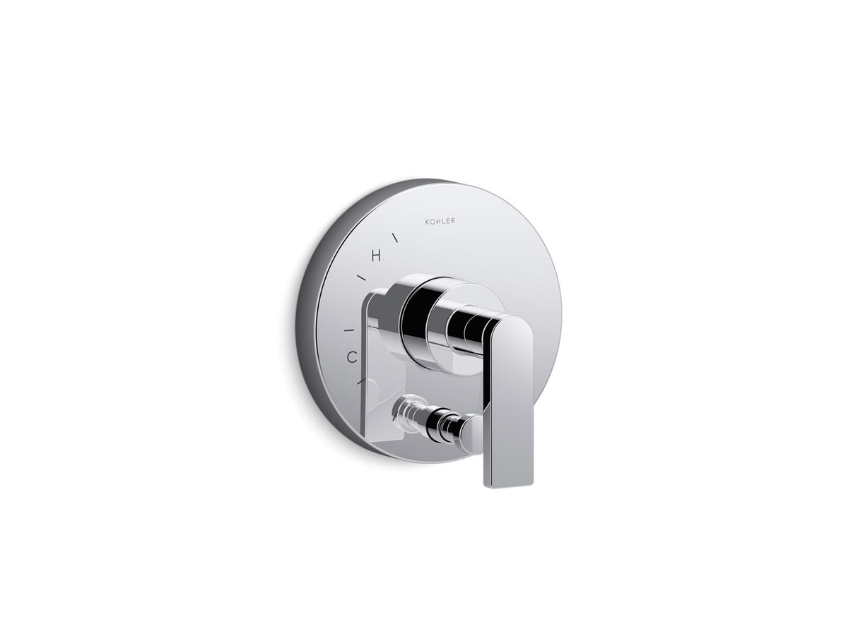 Composed® Rite-Temp® valve trim with push-button diverter and lever handle