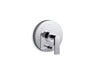 Composed® Rite-Temp® valve trim with push-button diverter and lever handle