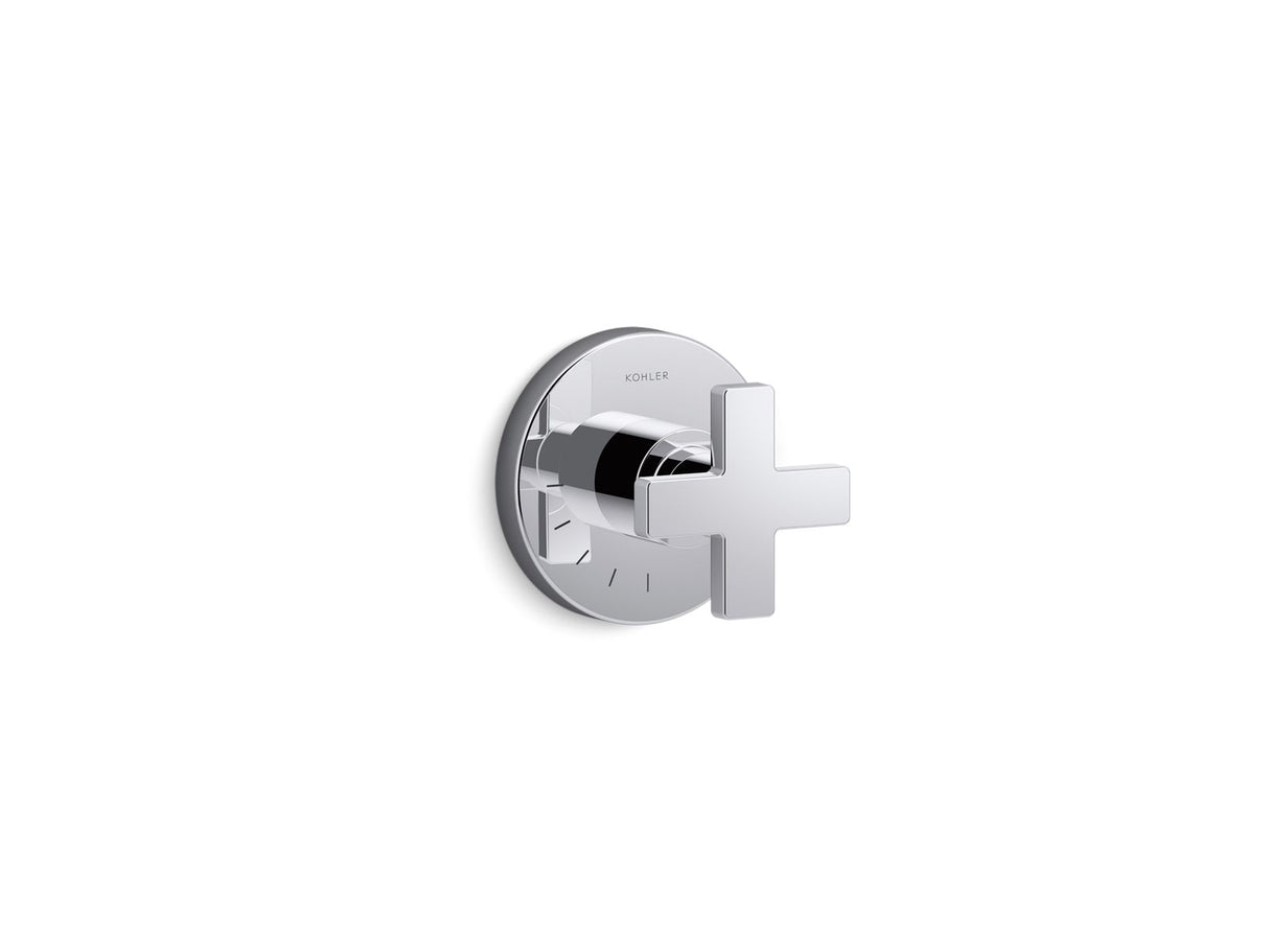 Composed® MasterShower® volume control valve trim with cross handle