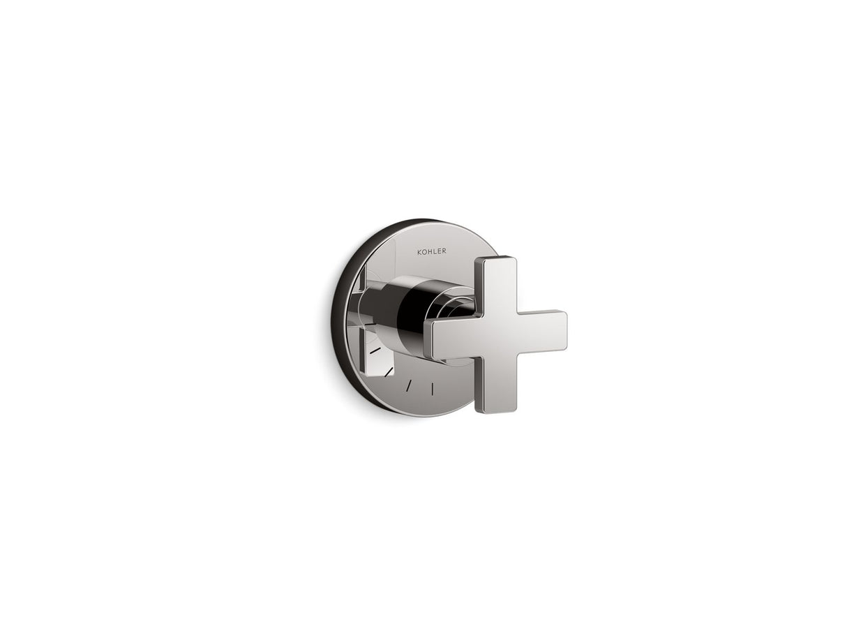 Composed® MasterShower® volume control valve trim with cross handle