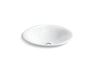 Sartorial™ Herringbone Carillon® 17-1/2" round drop-in bathroom sink, no overflow