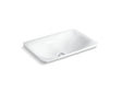 Sartorial™ Herringbone Carillon® 21" rectangular drop-in bathroom sink, no overflow