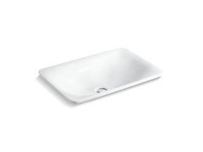 Sartorial™ Herringbone Carillon® 21" rectangular drop-in bathroom sink, no overflow