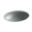 Whist® 19" oval wall-mount/undermount bathroom sink, no overflow