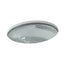 Whist® 19" oval undermount bathroom sink, no overflow